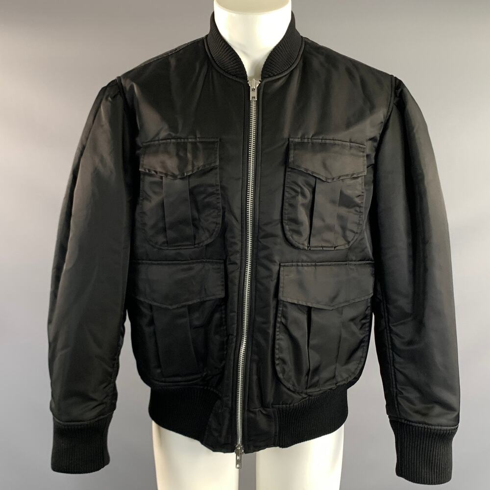 SIMONE ROCHA Size M Black Polyamide Bomber Jacket